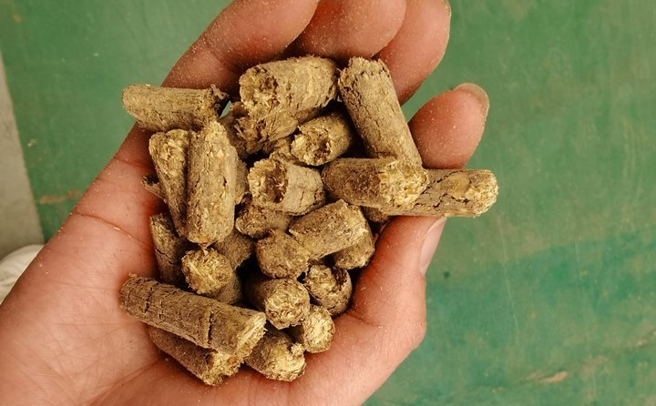 秸稈飼料顆粒機(jī)提高秸稈利用率，飼料顆粒機(jī)是以玉米、豆粕、秸稈、草、稻殼等為原料，通過粉碎原料后直接壓制成顆粒的飼料加工機(jī)械。